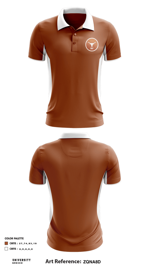 Short Sleeve Performance Polo, University of Texas Golf, Golf, Teamtime, Team time, sublimation, custom sports apparel, team uniforms, spirit wear, spiritwear, sports uniforms, custom shirts, team store, custom team store, fundraiser sports, apparel fundraiser