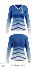 John H Guyer High School Volleyball 50146079 Women's Long Sleeve V-neck Shirt - 1