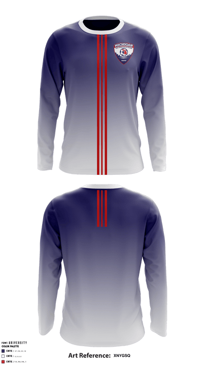 Michigan State Premier Soccer 36232224 Long Sleeve Shooting Shirt - 1