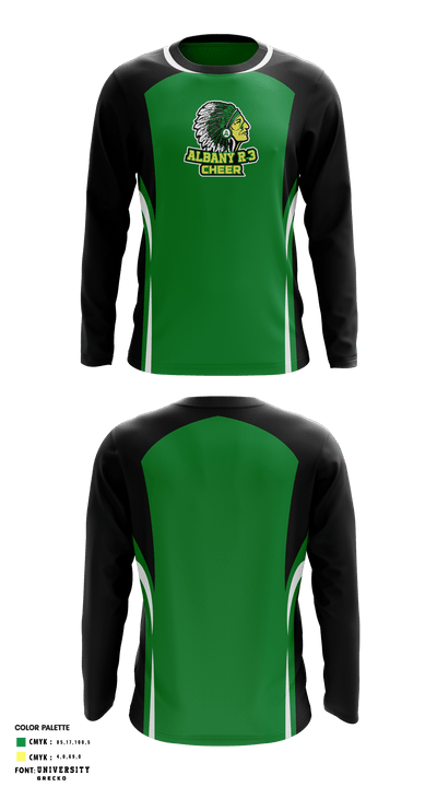Albany R-3 School Cheer 1481341 Long Sleeve Performance Shirt - 2
