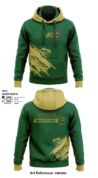 Hoodie, Badlands Badgers Wrestling Club, Wrestling, Teamtime, Team time, sublimation, custom sports apparel, team uniforms, spirit wear, spiritwear, sports uniforms, custom shirts, team store, custom team store, fundraiser sports, apparel fundraiser