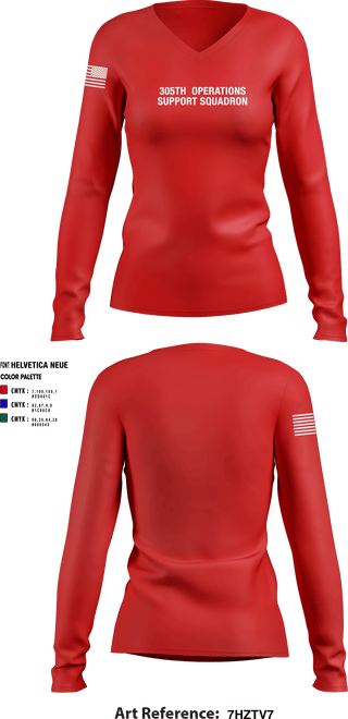 Women's Long Sleeve Vneck Shirt, , Air Force, Teamtime, Team time, sublimation, custom sports apparel, team uniforms, spirit wear, spiritwear, sports uniforms, custom shirts, team store, custom team store, fundraiser sports, apparel fundraiser