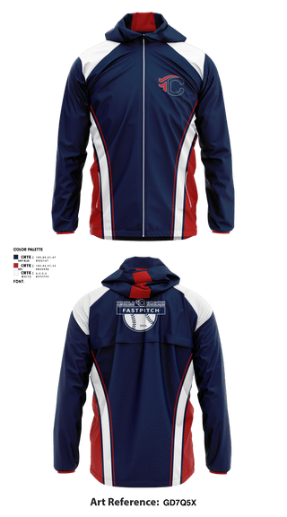 Windbreaker, Triple Crown Fastpitch, Baseball, Teamtime, Team time, sublimation, custom sports apparel, team uniforms, spirit wear, spiritwear, sports uniforms, custom shirts, team store, custom team store, fundraiser sports, apparel fundraiser