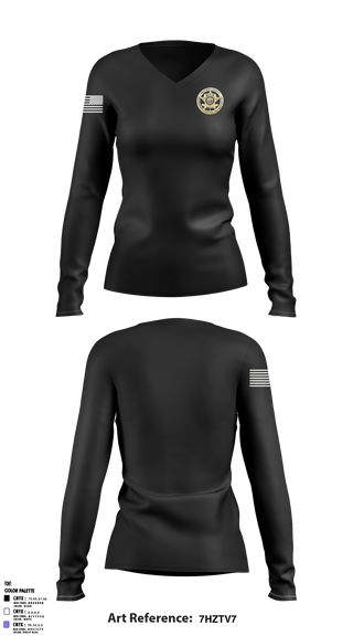 Women's Long Sleeve Vneck Shirt, , Police, Teamtime, Team time, sublimation, custom sports apparel, team uniforms, spirit wear, spiritwear, sports uniforms, custom shirts, team store, custom team store, fundraiser sports, apparel fundraiser