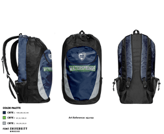 Gear Bag, Watersprings School High School Football, Football, Teamtime, Team time, sublimation, custom sports apparel, team uniforms, spirit wear, spiritwear, sports uniforms, custom shirts, team store, custom team store, fundraiser sports, apparel fundraiser