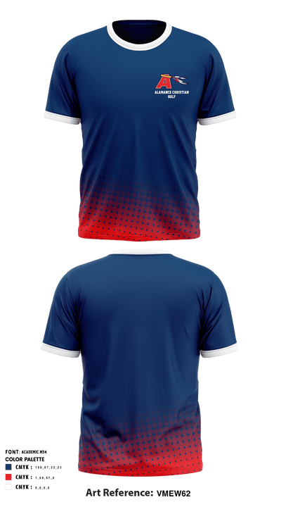 Alamance Christian Golf 92422311 Short Sleeve Performance Shirt - 1