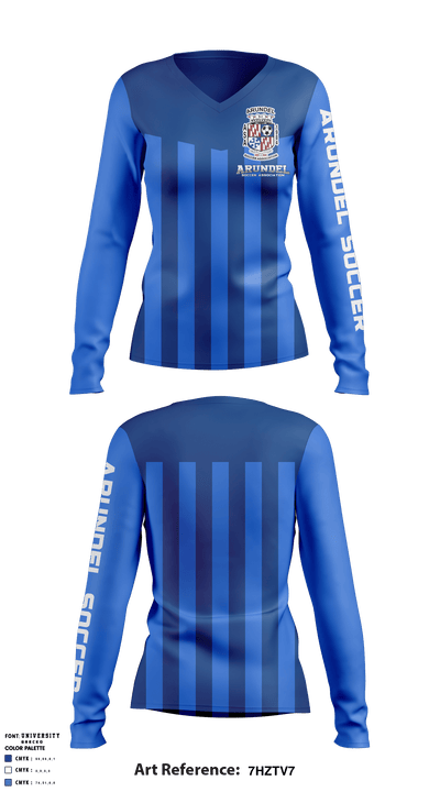 Arundel Soccer Association 41396713 Women's Long Sleeve V-neck Shirt - 1