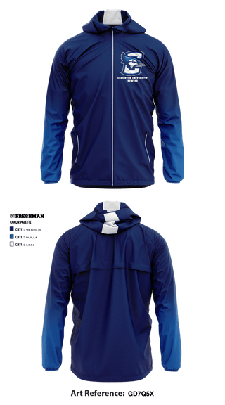 Windbreaker, Creighton University Rowing, School Spirit Store, Teamtime, Team time, sublimation, custom sports apparel, team uniforms, spirit wear, spiritwear, sports uniforms, custom shirts, team store, custom team store, fundraiser sports, apparel fundraiser