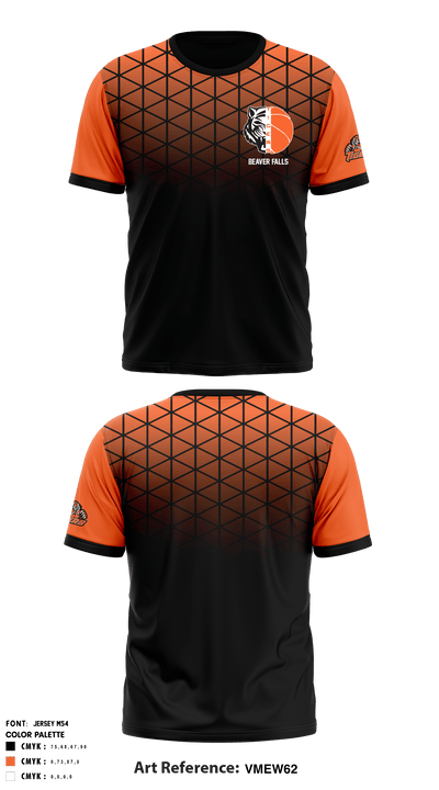 Beaver Falls High School Basketball 36400233 Short Sleeve Shooting Shirt - 1