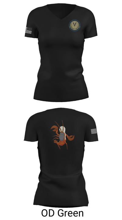 JTF MED 32 22428935 Women's Short Sleeve V-neck Shirt - 22