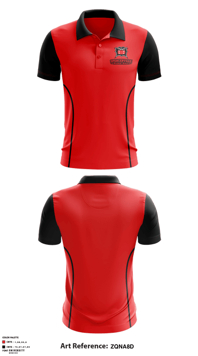 Spencerville High School Basketball 58462228 Short Sleeve Performance Polo - 1