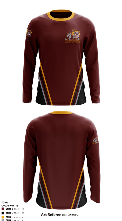 Saint Cloud High School wrestling 98098396 Long Sleeve Rash Guard Shirt - 2