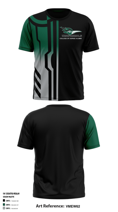 College of DuPage Alumni 35400336 Short Sleeve Performance Shirt - 1