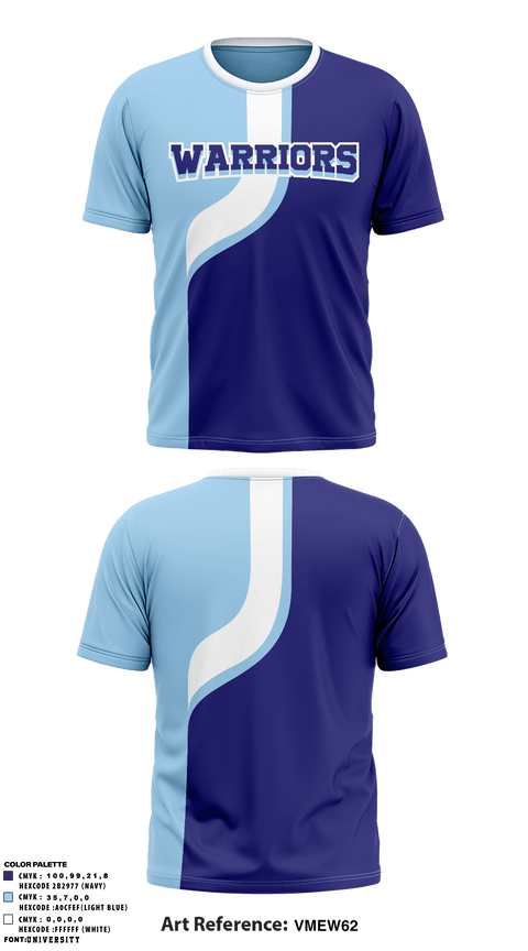 Short Sleeve Performance Shirt, WARRIORS, Track & Field, Teamtime, Team time, sublimation, custom sports apparel, team uniforms, spirit wear, spiritwear, sports uniforms, custom shirts, team store, custom team store, fundraiser sports, apparel fundraiser