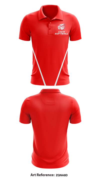 UWA Softball 54974141 Short Sleeve Performance Polo - 3