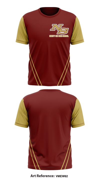 Ninety Six high school track and field 9377994 Short Sleeve Performance Shirt - 1