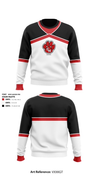 Crew Neck Sweatshirt, Colleyville Heritage High School Cheer, , Teamtime, Team time, sublimation, custom sports apparel, team uniforms, spirit wear, spiritwear, sports uniforms, custom shirts, team store, custom team store, fundraiser sports, apparel fundraiser