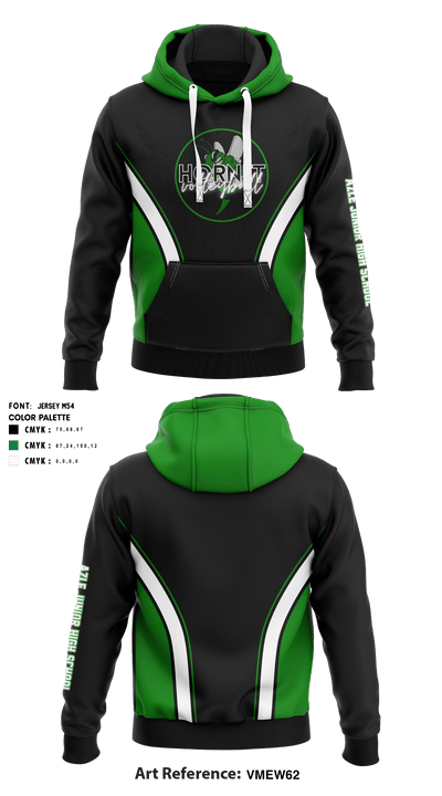 Azle Junior High School Women's Volleyball 57984853 Hoodie - 1