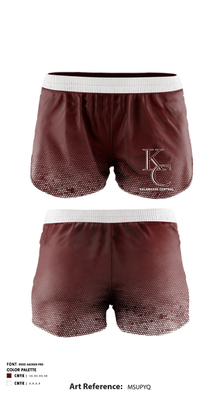 Women's Shorts, Kalamazoo Central High School Swimming, School Spirit Store, Teamtime, Team time, sublimation, custom sports apparel, team uniforms, spirit wear, spiritwear, sports uniforms, custom shirts, team store, custom team store, fundraiser sports, apparel fundraiser