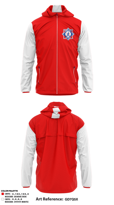 California Babe Ruth League - Southern District 03 9230374 Windbreaker - 1