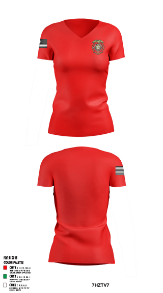 Women's Short Sleeve Vneck Shirt, , Fire Department, Teamtime, Team time, sublimation, custom sports apparel, team uniforms, spirit wear, spiritwear, sports uniforms, custom shirts, team store, custom team store, fundraiser sports, apparel fundraiser