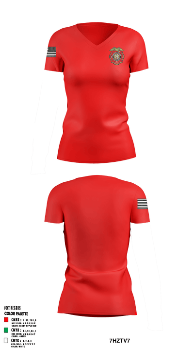Fire District 13 77914286 Women's Short Sleeve V-neck Shirt - 1