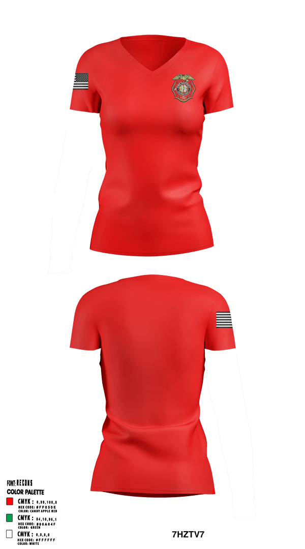 Women's Short Sleeve Vneck Shirt, , Fire Department, Teamtime, Team time, sublimation, custom sports apparel, team uniforms, spirit wear, spiritwear, sports uniforms, custom shirts, team store, custom team store, fundraiser sports, apparel fundraiser