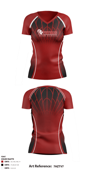 Women's Short Sleeve Vneck Shirt, Futures High School, School Spirit Store, Teamtime, Team time, sublimation, custom sports apparel, team uniforms, spirit wear, spiritwear, sports uniforms, custom shirts, team store, custom team store, fundraiser sports, apparel fundraiser