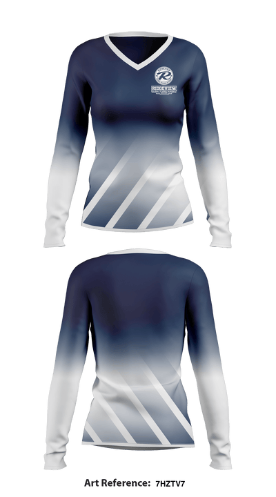 Ridgeview Global Studies Academy Soccer 76080734 Women's Long Sleeve V-neck Shirt - 1