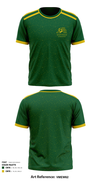 Baton Rouge Magnet High School Gymnastics 22417261 Short Sleeve Performance Shirt - 1