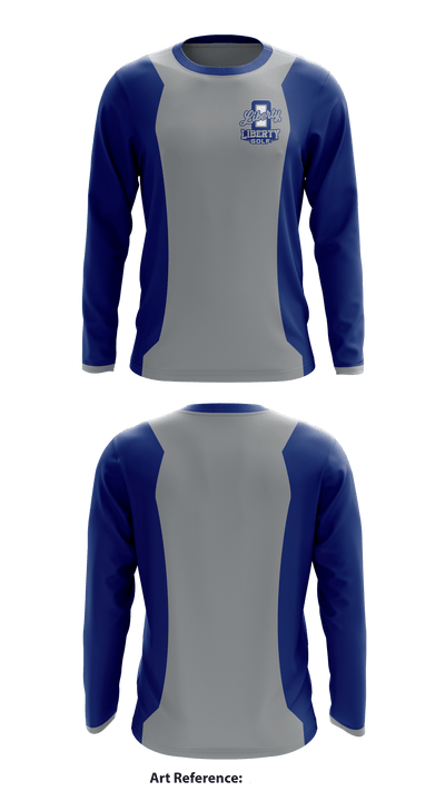 Liberty High School Golf 25015869 Long Sleeve Performance Shirt - 1