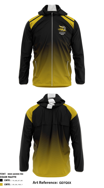 Northwest High School Track 72155128 Windbreaker - 1
