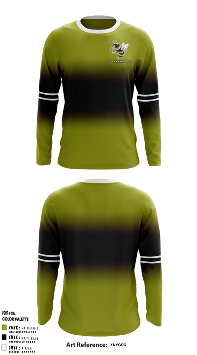 T L Hanna High School Golf 48207993 Long Sleeve Performance Shirt - 1