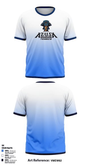 Short Sleeve Performance Shirt, Azusa High School Tennis, Tennis, Teamtime, Team time, sublimation, custom sports apparel, team uniforms, spirit wear, spiritwear, sports uniforms, custom shirts, team store, custom team store, fundraiser sports, apparel fundraiser