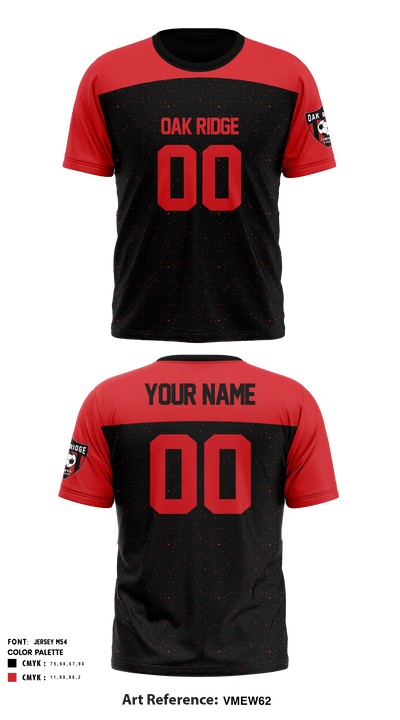 Oak Ridge Youth Association Soccer 89748259 Short Sleeve Performance Shirt - 2