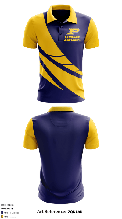 Petaluma Panthers Football And Cheer 2118374 Short Sleeve Performance Polo - 1