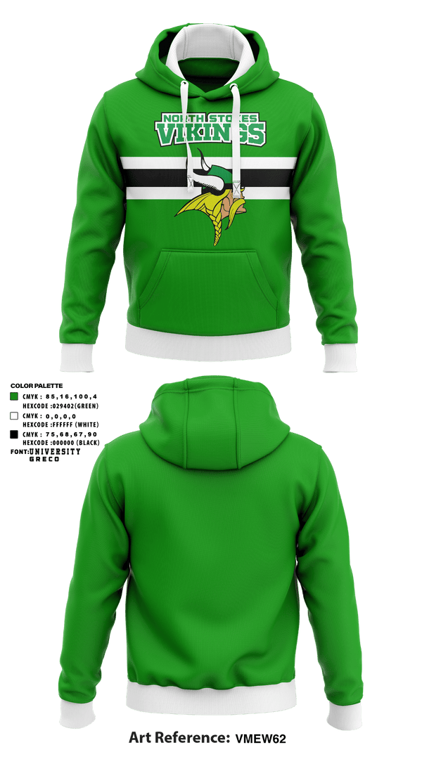 Hoodie, North Stokes Vikings, Golf, Teamtime, Team time, sublimation, custom sports apparel, team uniforms, spirit wear, spiritwear, sports uniforms, custom shirts, team store, custom team store, fundraiser sports, apparel fundraiser