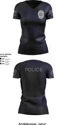 Stanley Police Dept 9757020 Women's Short Sleeve V-neck Shirt - 4