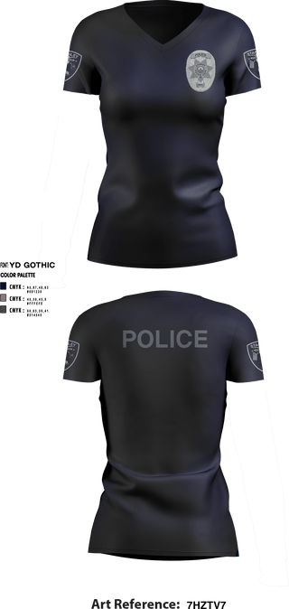 Women's Short Sleeve Vneck Shirt, , Police, Teamtime, Team time, sublimation, custom sports apparel, team uniforms, spirit wear, spiritwear, sports uniforms, custom shirts, team store, custom team store, fundraiser sports, apparel fundraiser