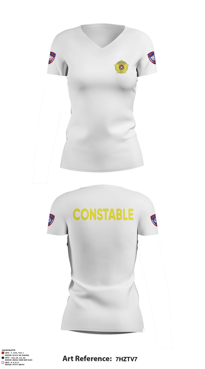 Nueces County Constable Pct 3 85430469 Women's Short Sleeve V-neck Shirt - 6