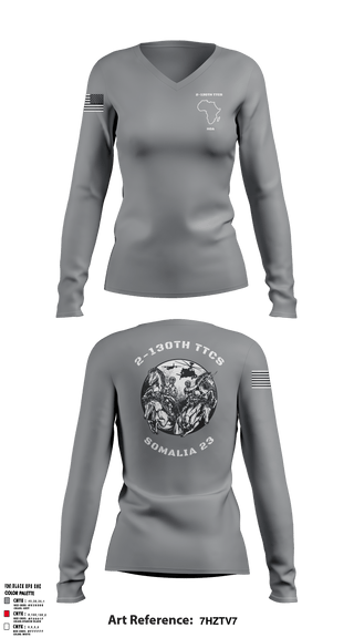 Women's Long Sleeve Vneck Shirt, , Army, Teamtime, Team time, sublimation, custom sports apparel, team uniforms, spirit wear, spiritwear, sports uniforms, custom shirts, team store, custom team store, fundraiser sports, apparel fundraiser