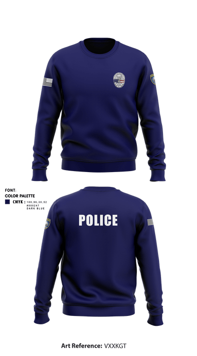 El Portal Police Department 22323429 Crew Neck Sweatshirt - 1