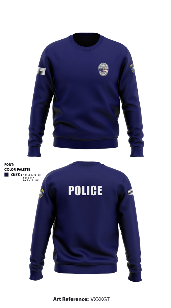 Crew Neck Sweatshirt, , Police, Teamtime, Team time, sublimation, custom sports apparel, team uniforms, spirit wear, spiritwear, sports uniforms, custom shirts, team store, custom team store, fundraiser sports, apparel fundraiser
