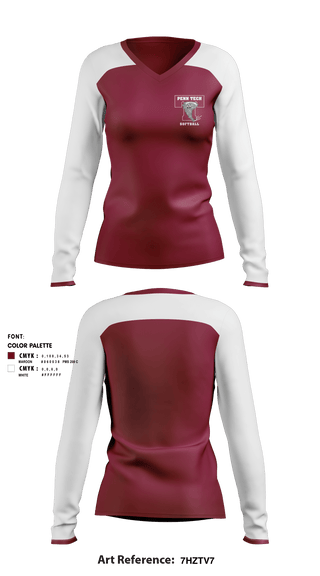 Women's Long Sleeve Vneck Shirt, Camden County Technical High School-Pennsauken Campus Softball, Softball, Teamtime, Team time, sublimation, custom sports apparel, team uniforms, spirit wear, spiritwear, sports uniforms, custom shirts, team store, custom team store, fundraiser sports, apparel fundraiser