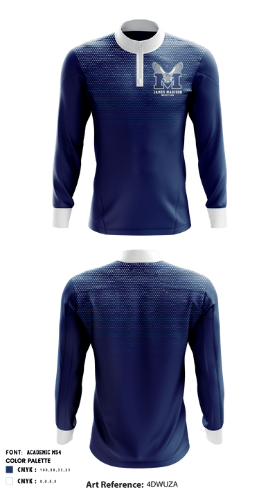 James Madison High School Wrestling 83670337 Quarter Zip Jacket - 1