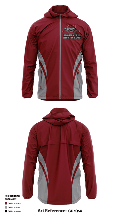 Grandview High School Cheer 58158567 Windbreaker - 1