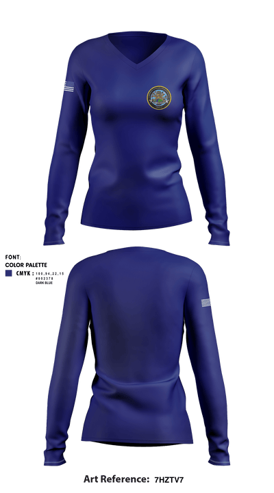 NCHB 11 42874993 Women's Long Sleeve V-neck Shirt - 1