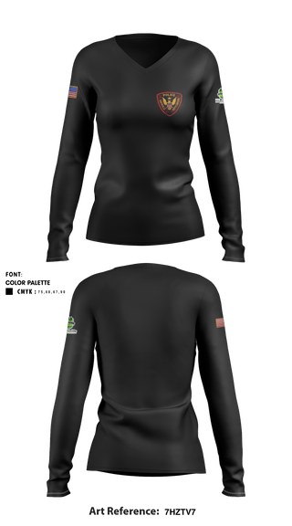 Women's Long Sleeve Vneck Shirt, , Police, Teamtime, Team time, sublimation, custom sports apparel, team uniforms, spirit wear, spiritwear, sports uniforms, custom shirts, team store, custom team store, fundraiser sports, apparel fundraiser