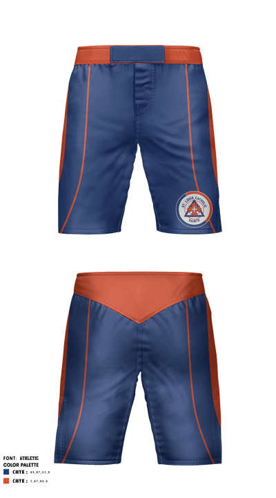 Saint Louis Catholic High School Wrestling 83842390 Fight Shorts - 1