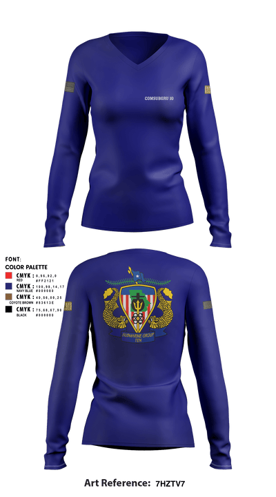 CSG 10 FP D1 87966167 Women's Long Sleeve V-neck Shirt - 2